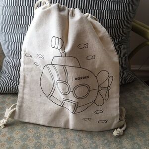 Korres small cotton cinch backpack bag